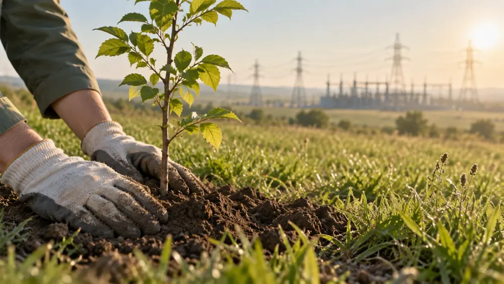 Planting a tree near a transmission corridor